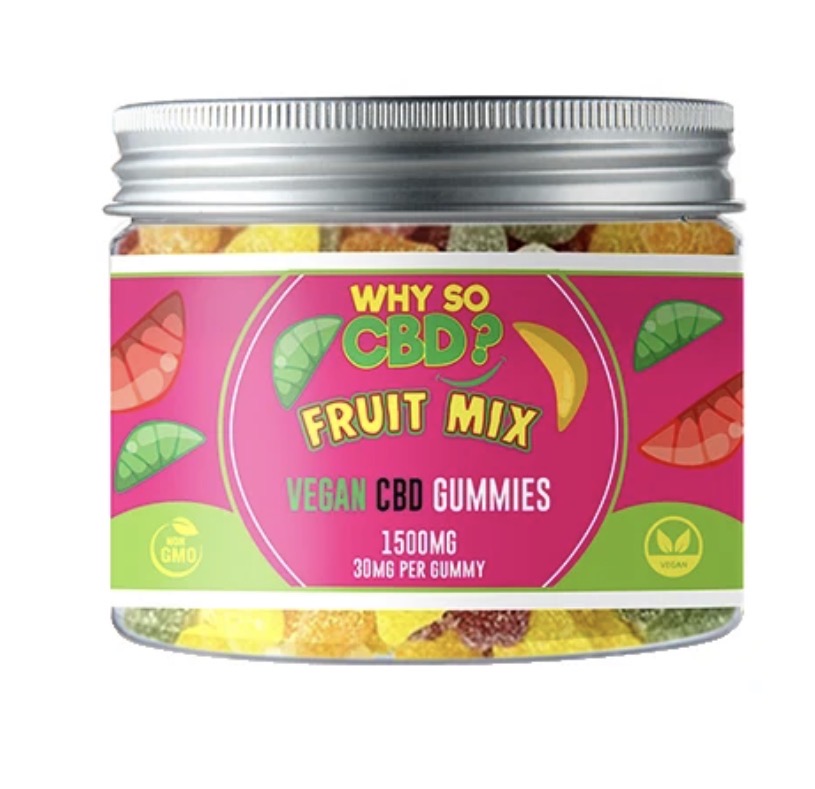 Why So CBD? 1500mg Broad Spectrum CBD Small Gummies - Fruit Mix